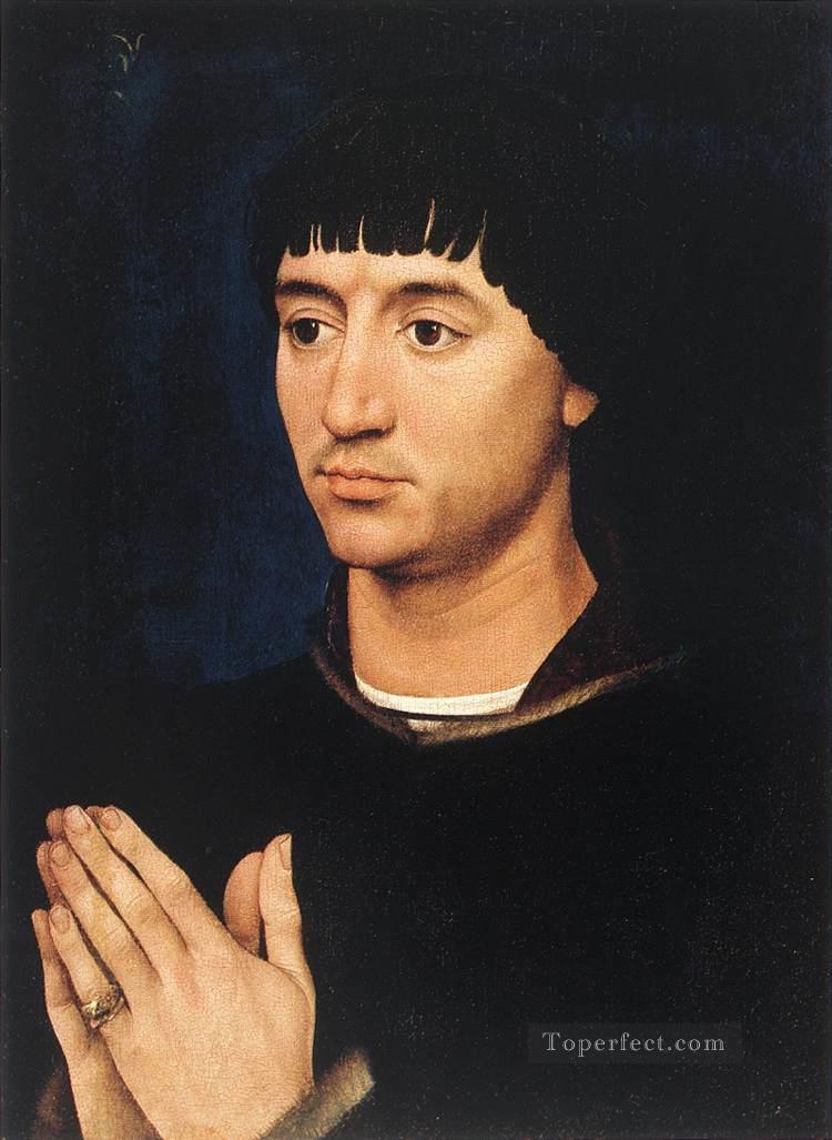 Portrait Diptych of Jean de Gros right wing Rogier van der Weyden Oil Paintings